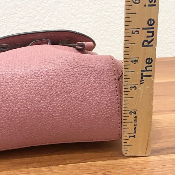 MICHAEL KORS Riley Small Flap Drawstring Pebbled Leather Crossbody Bag in Rose - Picture 9 of 16